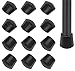 12 Pieces Rubber Chair Leg Caps, Chair Leg Caps, Chair Tips, 1 inch Chair Caps Legs, Black