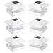 GreenLighting 6 Pack Classic #1 Solar Power Outdoor Garden Pathway Deck Dock Patio Fence Post Light for 5x5 PVC Posts (White)