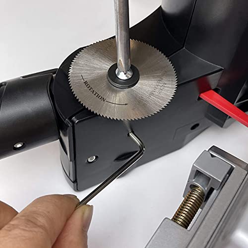 JOUNJIP Mini Miter Saw, Hobby Cut-Off Chop Saw with 8 Blades photo 9