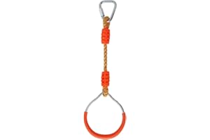 HOKILANDS Green Hanging Ninja Swing Monkey Bar for Kids Adult Backyard Obstacle Course, Indoor Outdoor Training Equipment Play Set Trapeze Bar Climb Ring Jungle Gym Gymnastic Ring Fist with Carabiner