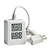 Leviton LT114-10W 300-Watt Standard Digital Table Top Plug-In Timer with 6-Foot Extension Cord, Non-Grounded Plug and Receptacle, Non-Stick Pad, White