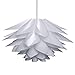 Lampwin Ceiling Pendant Lights DIY IQ Jigsaw Puzzle Lotus Flower Lamp Shade Kit Chandelier 53CM/21Inch Diameter (White)