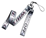 NCANGU Off White Industrial Belt Photo Camera Strap Lanyard Set | Office Badge Lanyard | Virgil Abloh C/O White (Silver Grey)