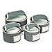 China Tea Cups and Plates Storage Set - Deluxe Quilted Microfiber - Grey, with Braidz Foam Padding