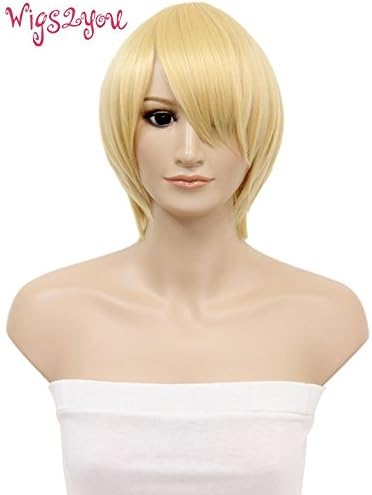Wigs2you.com Japan Original High Heat Resistant Styleable Anime Cosplay Wig Pirate One Piece Sangi Anime C-061 C-Pale Yellow