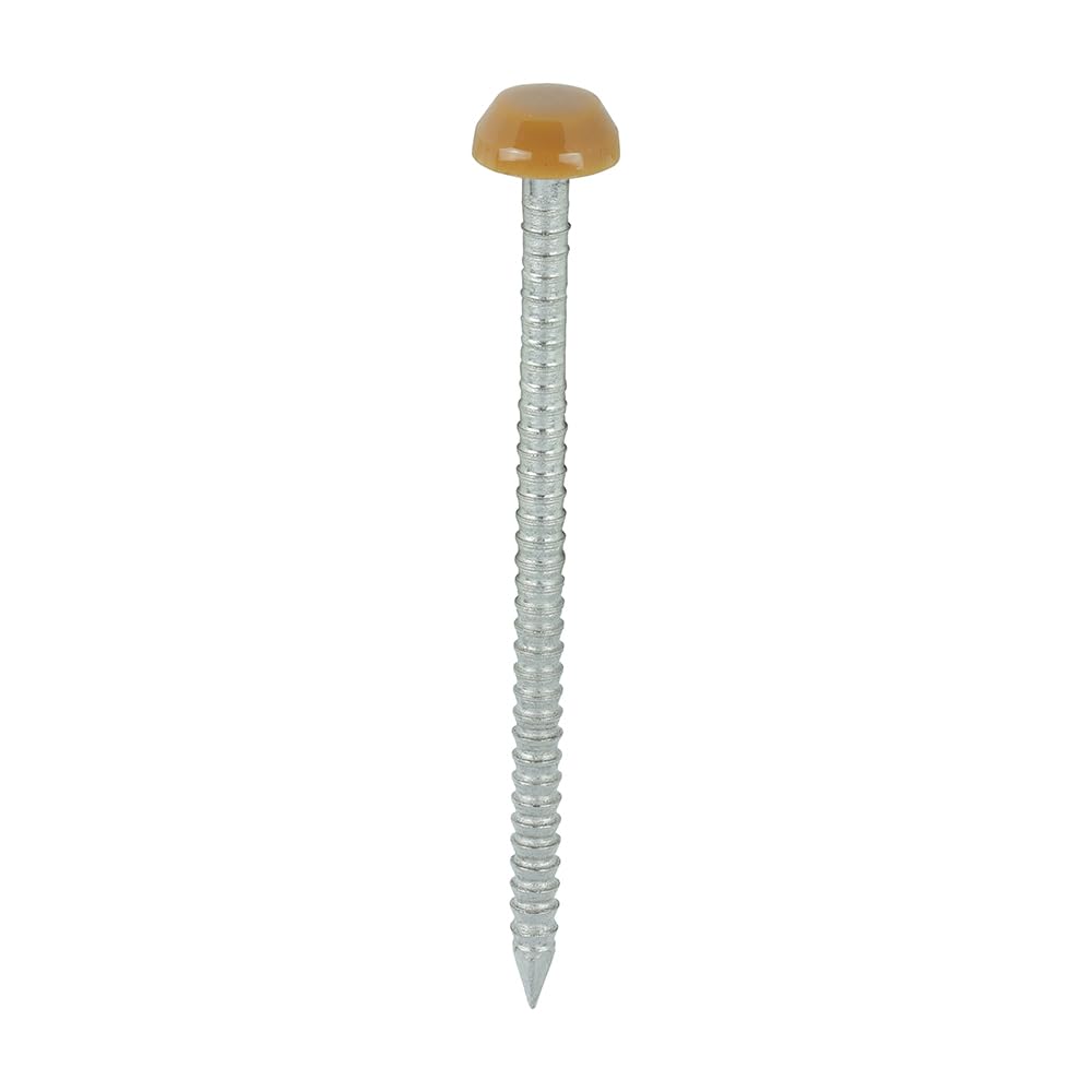 Oak 40mm Poly Top Pins (Pack of 50) UPVC Nails Polymer