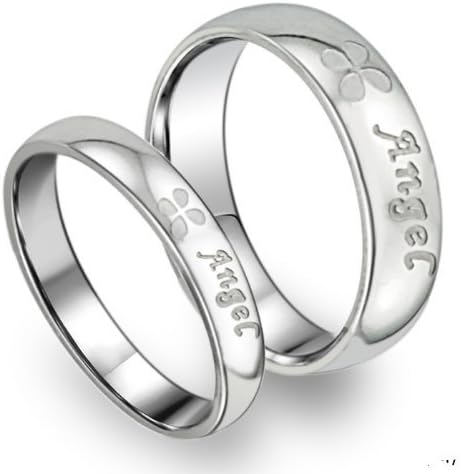 Beauty Jewelry Shop Jewelry Angel Four Leaf Clover Rings For Lover Stainless Steel Finger Ring Bands,Men