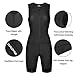 qualidyne Triathlon Suits Trisuit Women Duathlon Running Swimming Cycling Sleeveless Skinsuit with 2 Pockets and Padded Soft Chamois