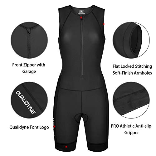 image for qualidyne Triathlon Suits Trisuit Women Duathlon Running Swimming Cycl