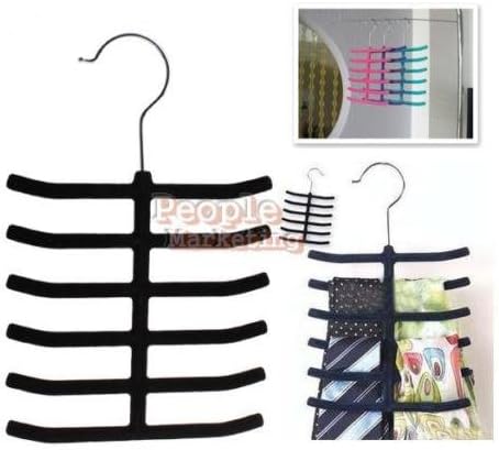 EUTTEUM P4PM 12 Bar Tie Belt Shawl Scarf Holder Hanger Closet Bedroom Organizer Storage