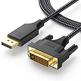 DteeDck DisplayPort to DVI Cable 6ft, DP Display