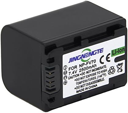 JINGNENGTE NP-FV70 NP-FV100 NP-FV50 Batteries for Sony FDR-AX53, HDR-CX675/B, HDR-CX455/B, HDR-CX190, HDR-CX200, HDR-CX210, HDR-CX220, HDR-CX230, HDR-CX290, HDR-CX380, HDR-CX430V, HDR-PJ230