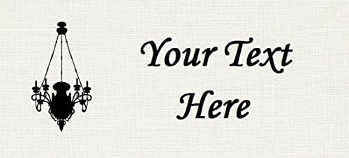 Black Chandlier – Cotton Fabric Labels for Handmade Items / Customized Garment Clothing Size Fabric Labels / Personalized Printed Fabric Sew Tag Labels / Quilt, Crochet, Knit, Sewing - Made in USA