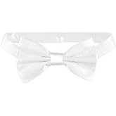 100% SILK BOWTIE Solid HOT PINK FUCHSIA Color Mens Bow Tie For Tuxedo Or Suit