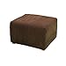 SureFit Stretch Pique Oversized Ottoman Slipcover, Chocolate