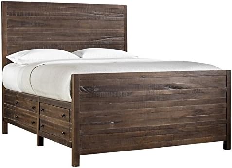 Amazon Com Bowery Hill Queen Solid Wood Storage Bed In Java