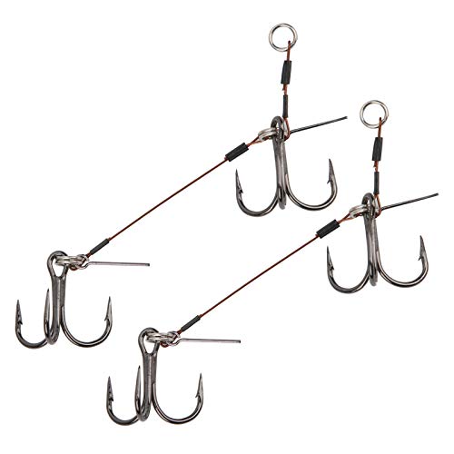 FOLOSAFENAR 2 Set Angelgerät Leicht zu tragen Doppel Angelhaken Wiederverwendbar Hohe Zuverlässigkeit, zum Angeln – Bild 8