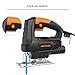 Jigsaw, Meterk 3000 SPM Jig Saw, Variable Speed 1-6 Bevel Angle 0°-45° Pure Copper Motor with 4pcs Wood Saw Blade 4pcs HSS Steel Saw Blades