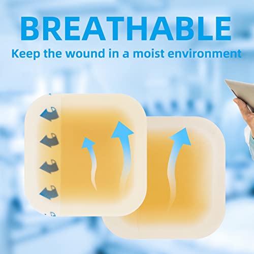 Dr. Med Hydrocolloid Bandage Wound Dressing with border 4"X 4" pack of