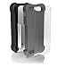 Ballistic SX0945-M185 SG Maxx Case with Holster for iPhone 5, Charcoal Silicone/Charcoal TPU/White PC - 1 Pack - Retail Packaging - Gray