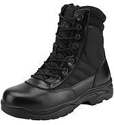 Amazon.com: NORTIV 8 - Botas de trabajo para tácticas militares para hombre  con cremallera lateral, botas de cuero para motocicleta : Ropa, Zapatos y  Joyería