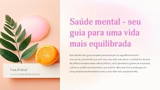 Livro SAÚDE MENTAL: SEU GUIA PARA UMA VIDA MAIS EQUILIBRADA