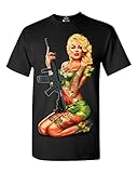 Marilyn Monroe Soldier Rifle Tattoo T-shirt #17306 Marilyn Monroe Shirts X-Large Black