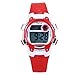 Hiwatch Kids Digital Watches Waterproof Led Sport Watches with Alarm for Boys and Girls, Red