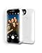 LuMee Duo Selfie Phone Case, White Glossy | Front & Back LED Lighting, Variable Dimmer | Shock Absorption, Bumper Case | iPhone 8 / iPhone 7 / iPhone 6s / iPhone 6 (LD-IP7-WHTGLS)