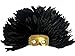 ZUCKER - Large Carnival Costume Feather Headdress - Black Halloween Mask Cosplay Party Hair Accessory
