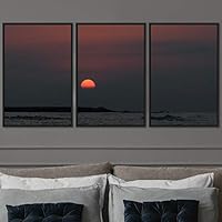 3 Piece Framed Canvas Wall Art Sun Setting Canvas Prints Home Artwork Decoration for Living Room,Bedroom - 16