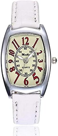 Kaitoly Fashion Watch! Womens Digital Quartz Watches Ladies Casual Square Leather Band Digital Dial Wrist Watch Teens Fashion Alloy Analog Watchws, Women Watches (white)