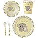 Precious Moments Love You Tons Elephant Bamboo Toddler Mealtime Feeding and Dinnerware Set of 5, 182418