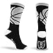 Basketball Sock by ChalkTalk SPORTS | Athletic Mid Calf Woven Socks | Basketball Wrap | Black and White, One Size