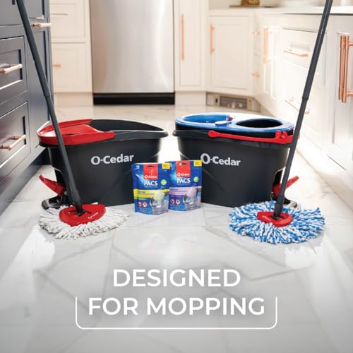 O-Cedar PACS Hard Floor Cleaner, Crisp Citrus Scent 10 Count (1-Pack) | Made with Naturally-Derived Ingredients | Safe to Use on All Hard Floors | Perfect for Mop Buckets
