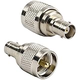 DHT Electronics 2pcs RF coaxial coax adapter BNC female to UHF male PL-259 PL259