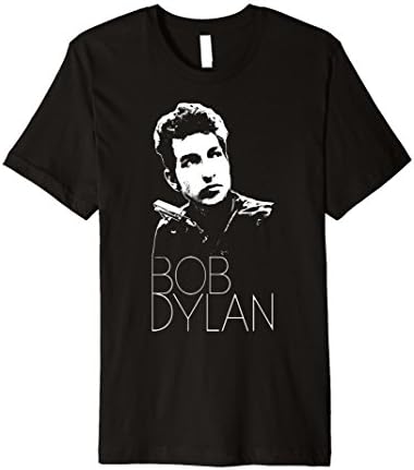 Mens Bob Dylan Stacked Photo Tee Officially Licensed Large Black