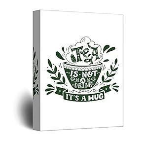 Canvas Wall Art - Tea Concept Hand Drawn Art - Giclee Print Gallery Wrap Modern Home Art Ready to Hang - 12x18 inches