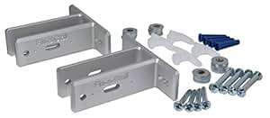 Fix A Stall Toilet Partition Wall Attachment Repair Kit Two Upgrade Brackets W 2Fhardware (Silver)