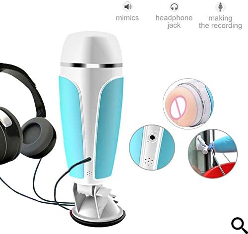 UFEWH SHIRT Men's Hand Free Aircraft Cup Man Handsfree Sucking Passion Cup Headphone Music Sensing Vibrating Aircraft Cup Male Orgasm Masturbation Cup