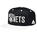 NBA Brooklyn Nets Men's Team Nation Snapback Hat, One Size, Black/White