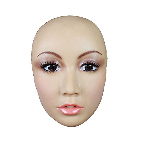 Soft Silicone Realistic Mask, Female Mask with Skin Texture Halloween CD TG Drag