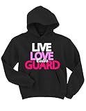 Live Love Color Guard Hoodie Sweatshirt (XX-Large, Black), Online Clothing Store