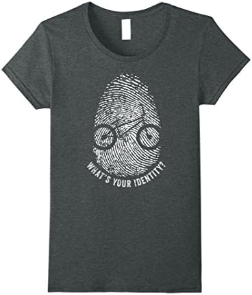 Womens BMX Bike Shirt: What's In Your Identity Fingerprint T-Shirt Medium Dark Heather