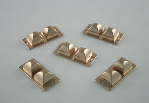 5 pcs.Zinc Gold Pyramid Charms Pendants Sew On Decorations Findings 16 mm. CHP1636