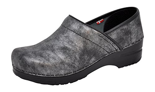 Sanita Women's Cabrio Clog (41 M EU, Black/Silver)