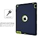 iPad 2 Case,iPad 3,iPad 4,BENTOBEN Heavy Duty Rugged Shock-Absorption/High Impact Resistant Hybrid Three Layer Armor Full Body Protective Cover for iPad 2/3/4 Retina (Navy Blue&Green)