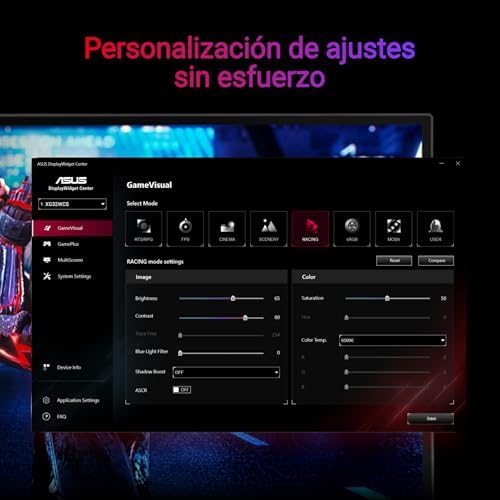 ROG Strix XG32WCMS - Monitor Gaming USB Tipo-C de 32 Pulgadas 2560x1440, Curvo, 280 Hz (sobre 144 Hz), 1 ms (GTG), Fast VA, Extreme Low Motion Blur Sync, Soporte para trípode, HDR