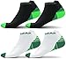 Physix Gear Short Compression Socks for Men & Women - Best Low Compression Socks Women & Men with Arch Support, Ideal for Running, Plantar Fasciitis Relief, and Swelling - Ankle, Green/White, L/XL