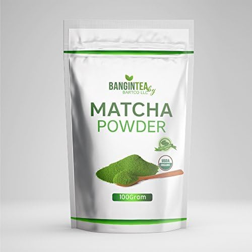 Matcha Green Tea Powder 100g - Organic Coffee Alternative Vegan Milky Nutty Taste - 137x Antioxidants of Regular Brewed Green Tea - Great for Matcha Lattes, Smoothies, Ice Cream and Nutrition Baking